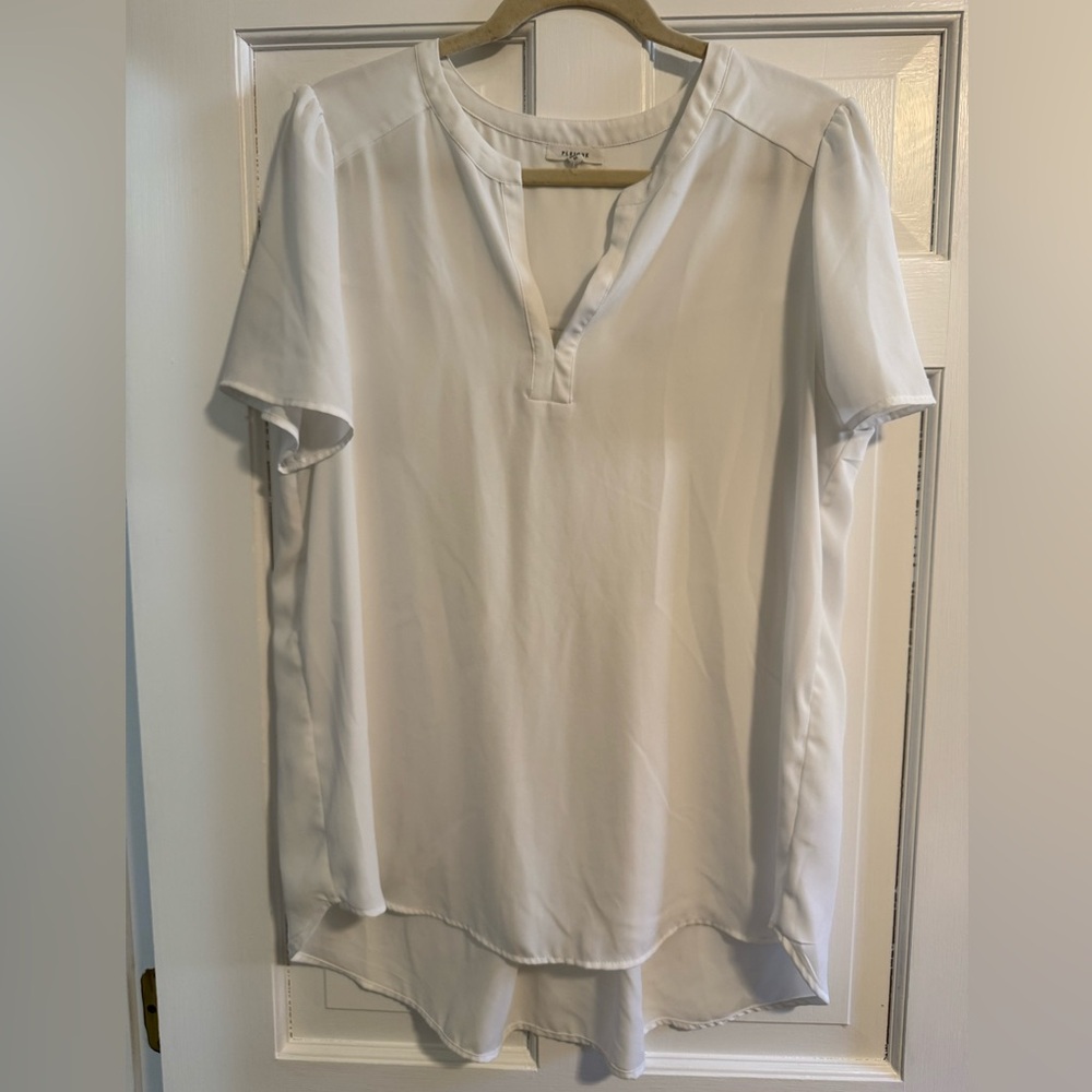 White Short Sleeve Blouse